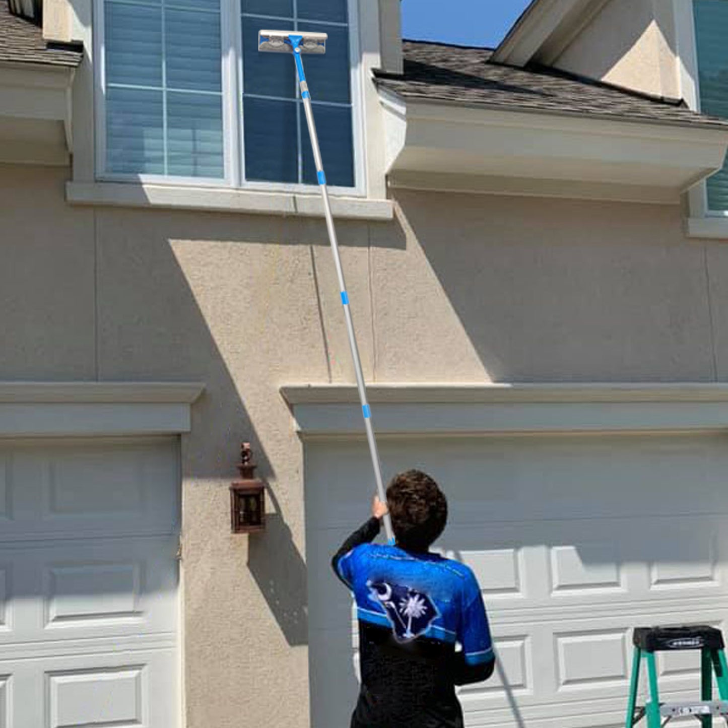 Mitclear 12 Foot (3.7m) Window Squeegee Cleaner Kit with Extension Poles