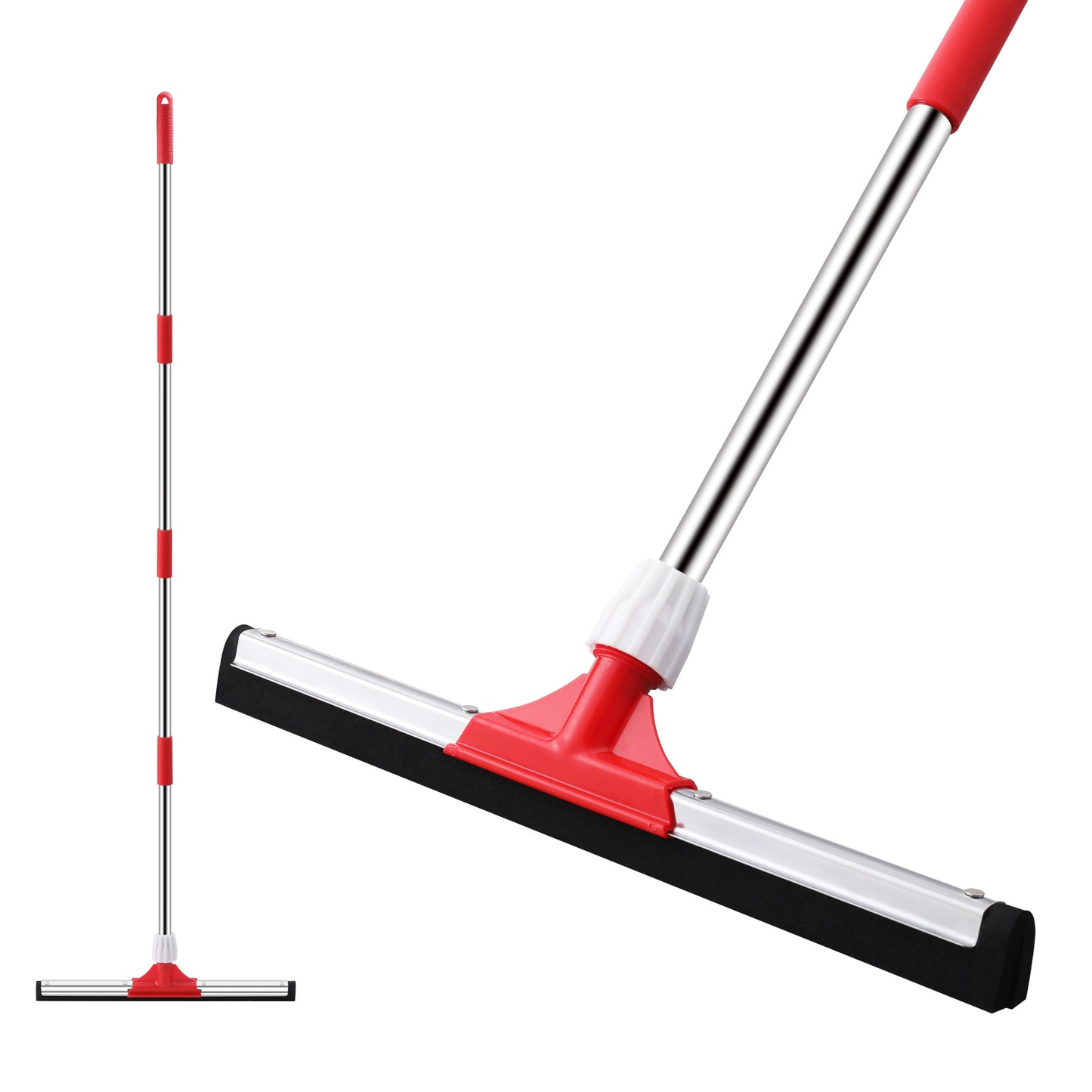 Mitclear 17In Floor Squeegee Mop with Extension Poles(58IN)