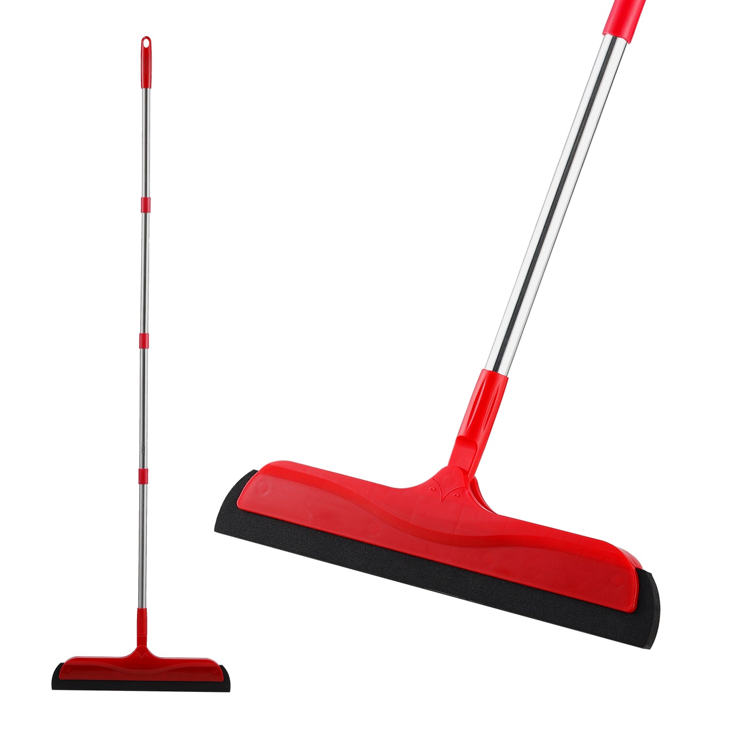 Mitclear Floor Squeegee with Adjustable Handle(49IN), Foam Squeegee for Wet Room