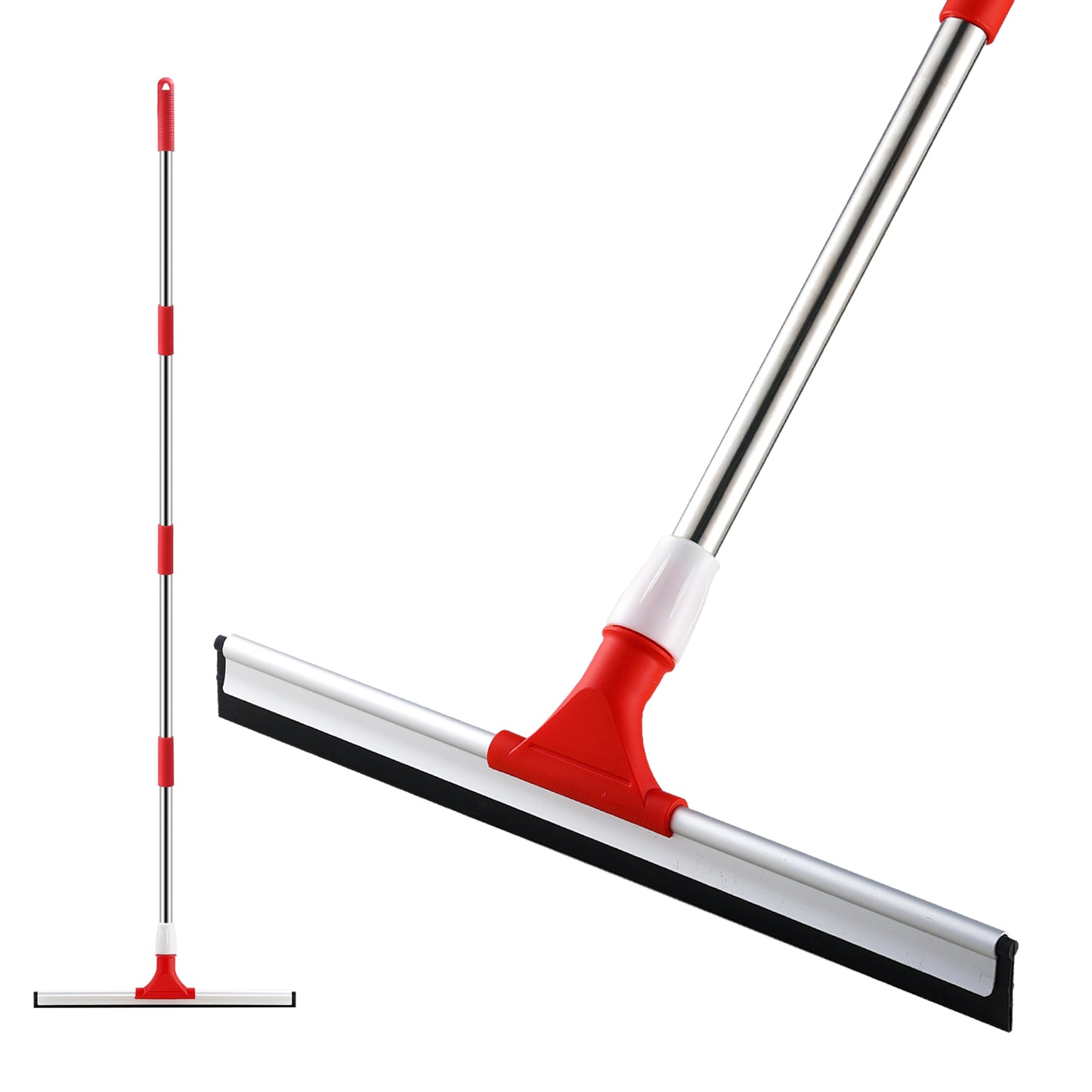 Mitclear 17In Floor Squeegee Mop with Extension Poles(58IN)