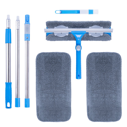 Mitclear 3 in 1 Telescopic Window Squeegee Glass Cleaning Tool(12")