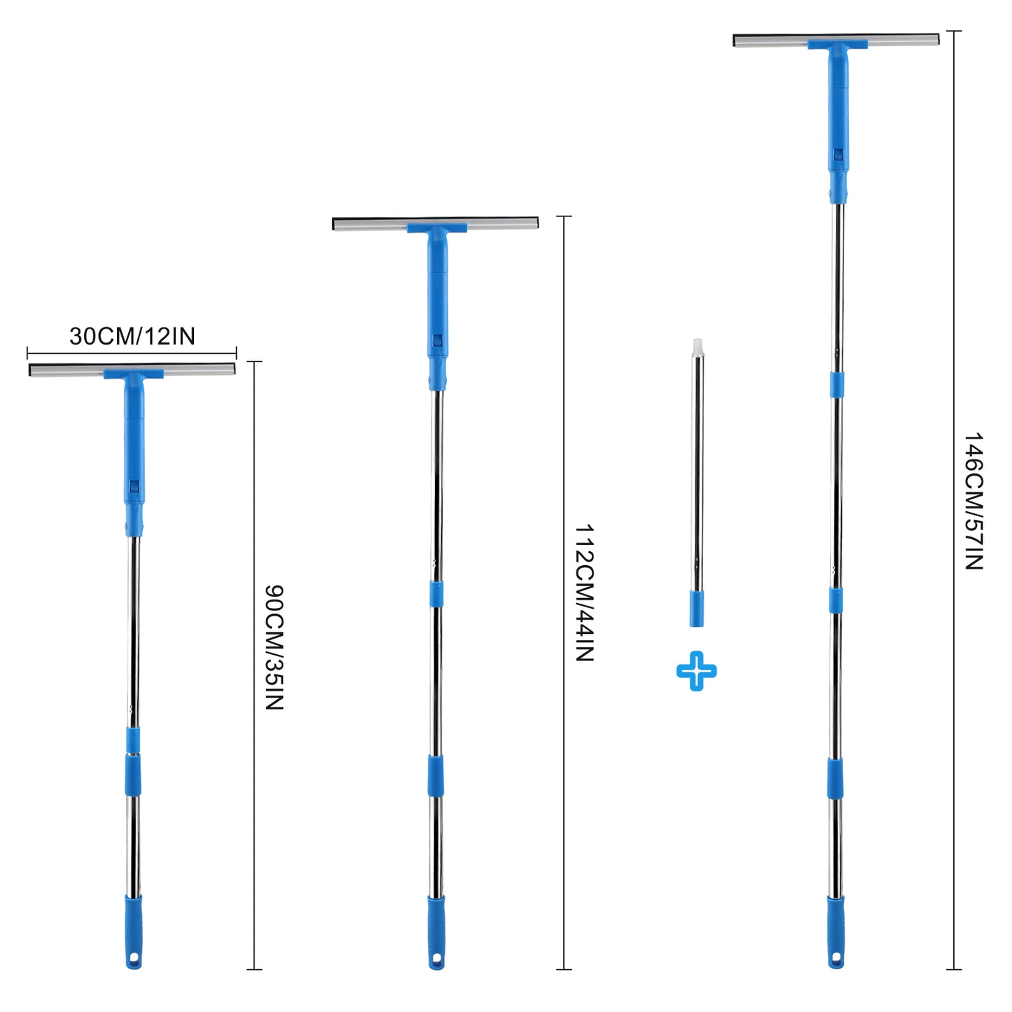 Mitclear Window Cleaner with Long Handle(57IN)