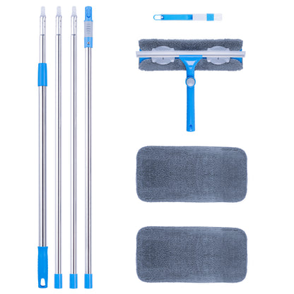 Mitclear 12 Foot (3.7m) Window Squeegee Cleaner Kit with Extension Poles
