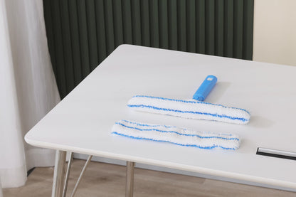 Mitclear Window Cleaning Combo(12IN), Silicon Window Squeegee + Microfiber Glass Wiper