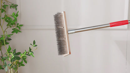 Mitclear Heavy Duty Wire Broom with Telescopic Handle(57IN)