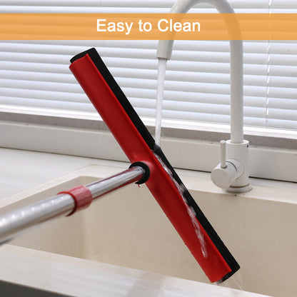 Mitclear Floor Squeegee Mop Heavy Duty with Telescopic Handle(57IN)