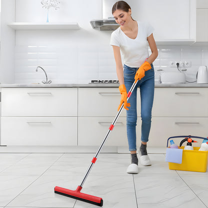 Mitclear Floor Squeegee Mop Heavy Duty with Telescopic Handle(57IN)