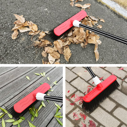 Mitclear Yard Broom Heavy Duty with Long Handle(57IN), Garden Brush with Stiff Bristles